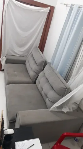 Sofá Retrátil e Reclinável 2 Lugares Veludo Takei Amélia - Marron Claro- Veludo- Foto Real