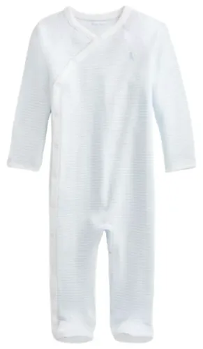 Macacão Polo Ralph Lauren Azul Claro - 100% Algodão Egípcio - 3 Meses