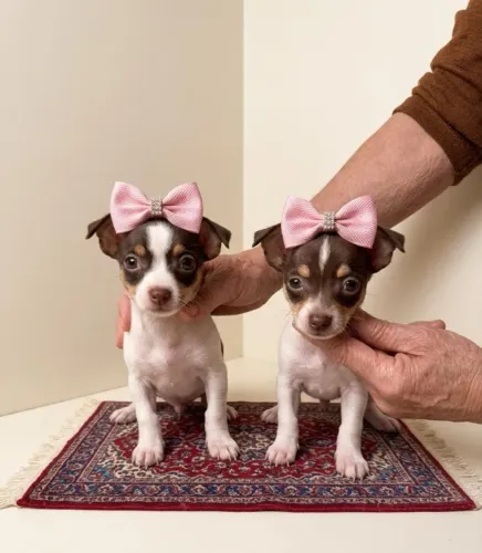 Raridade: Pinscher Branco com Chocolate