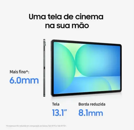 Tablet Samsung Galaxy Tab S10 FE+, 128GB, 8GB, Tela 13.1" 90Hz, S Pen e Capa
