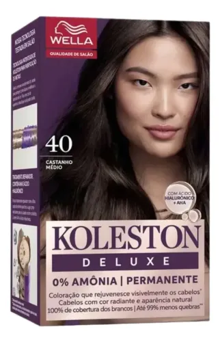 Tinta De Cabelo Koleston Deluxe 0% Amonia - Permanete Castanho Médio