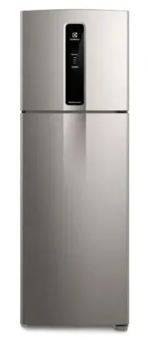 Geladeira Electrolux Frost Free Duplex Efficient com AutoSense cor Inox Look 390L