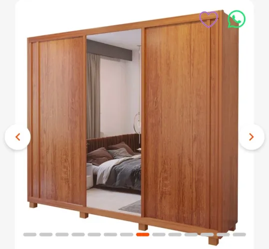 Guarda-Roupa Casal Bom Pastor Laguna 3 Portas 4 Gavetas e Espelho