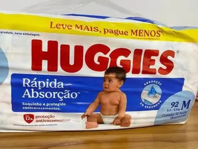 Fralda Huggies M 92 unid 2 pacotes