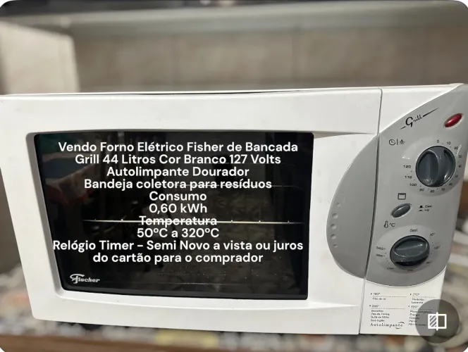 Vendo Forno Elétrico Fish Grill 44 Litros Semi Novo