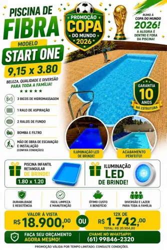 Piscina em fibra 