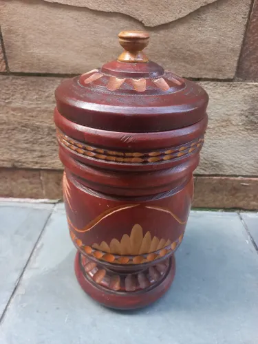 Antigo FILTRO DE MADEIRA Trabalhada Artesanal 