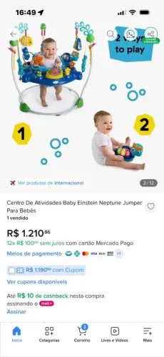 Centro de Atividades Infantil Baby Einstein Neptune Jumper - Pula-Pula para Bebê