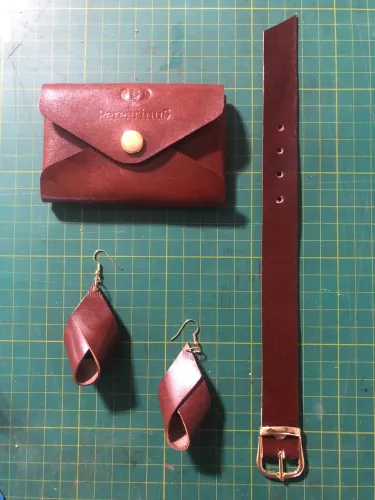Kit Porta Cartões, Bracelete e Brincos