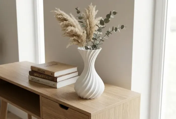 Vaso Jarro Espiral Para Flores Artificiais Decoração Rack