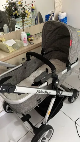 Carrinho Travel System Fisher-Price Heritage + Bebê Conforto + Base Isofix