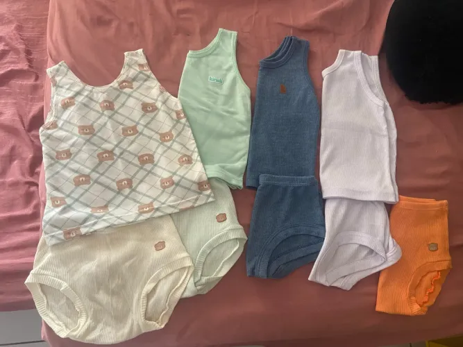 Lote de roupas de bebê - 9 peças G 