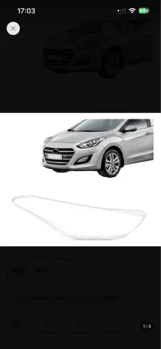 Par de lente farol i30 2013 a 2018