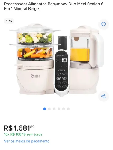 Processador Alimentos Babymoov 6 Em 1