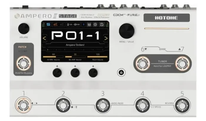 Pedal De Efeito Hotone Ampero Ii Stage Mp-380 Cor Branco