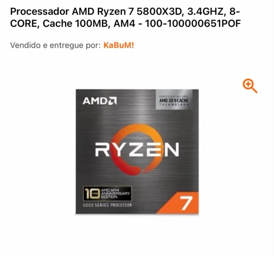 Ryzen 7 5800X3D lacrado nf +box +!garantia