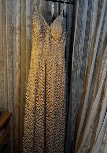 Vestido renda perolado