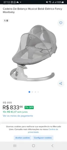 TUDO POR 500$-- Cadeira Balanço Musical+ Canguru+ Andador+ Ninchos.