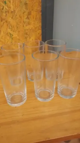 Copos de Vidro Transparente - Jogos para Sucos, Refrigerantes e Chopp