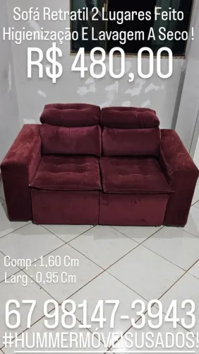 Vende - Se Sofá Retratil 2 Lugares Feito Higienização E Lavagem A Seco !