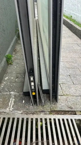 3 folhas de porta de vidro de correr - 1,80x2,75