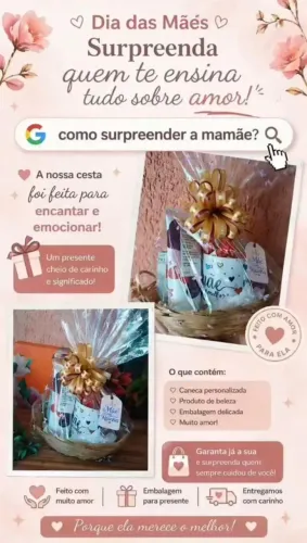 Cesta dia das mães lindas com ótimos produtos 
