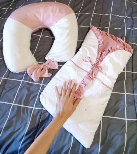 Kit almofada de amamentação+Saco de dormir - menina