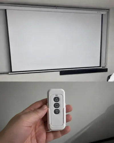 Tela de projetor retrátil e elétrica