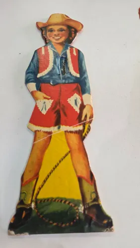 Antigo Troca-Roupa Magnético Estrela Anos 60 - Cowboy (Quase Completo)