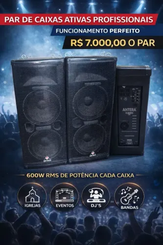 Caixas de som ativas Antera