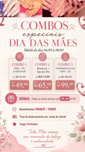 MANICURE NAIL DESIGNER - UNHAS EM DOMICÍLIO