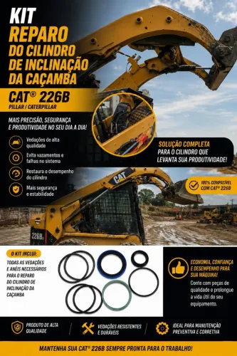 Kit de Vedação do Cilindro de Inclinação da Caçamba da Mine 226B - CAT