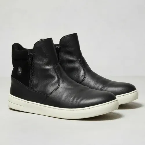 bota cano curto em couro sidewalk original