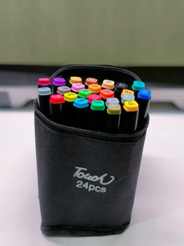 Kit Estojo Caneta Touch 24 Cores Ideal Para Bobbie Goods | Canetas Ponta Dupla