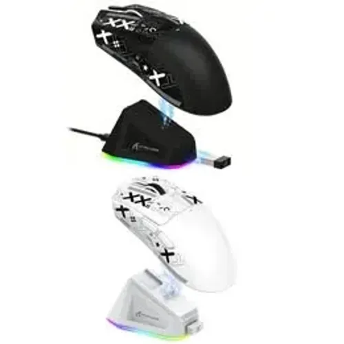 Mouse Gamer Sem fio Attack Shark X11 22000DPI, BT, WIFI, PAW3311, Com Base, 12x 19,24