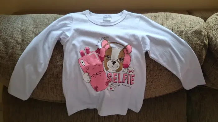 Blusa infantil de manga longa para menina
