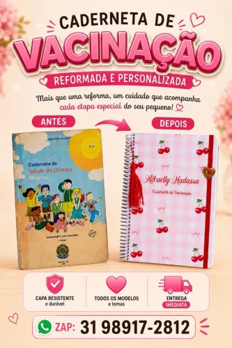 Caderneta personalizada para bebês