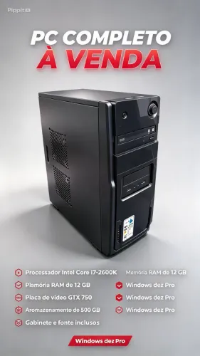 PC - INTEL i7 2600K | 12GB RAM | GTX 750
