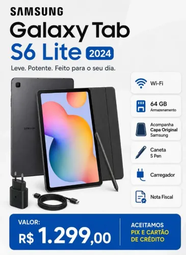 Imperdivel- Galaxy Tab s6 2024 - 10" novíssimo