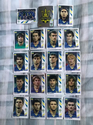 Figurinhas Seleção Ucrânia - Copa 2006 Recortadas 