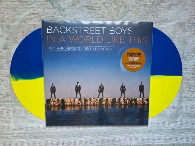 LP Vinil Backstreet Boys In a World Like This Yellow and Blue Vinyl