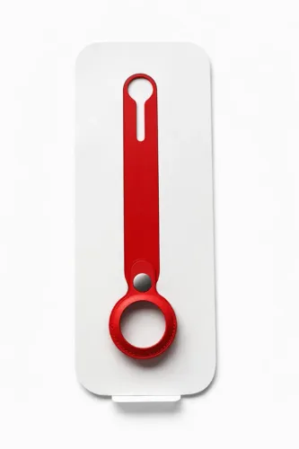 etiqueta apple airtag vermelho couro suporte original