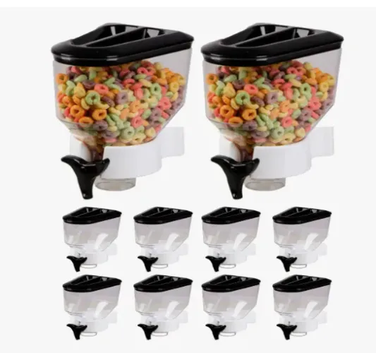 10 Porta Mantimento Dispenser Prático Cereais E Grãos Parede