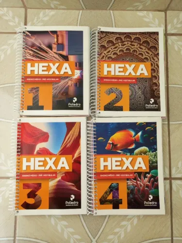 Livros Hexa - Poliedro - 4 volumes - 2025 - Semi novos
