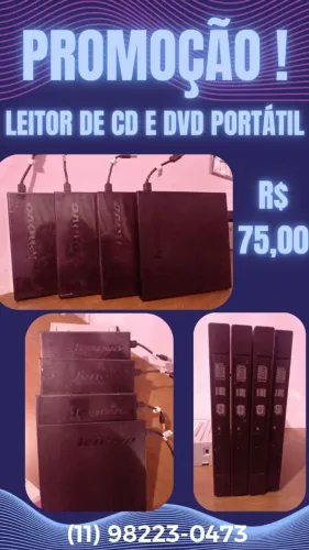 leitor de CD e DVD portátil
