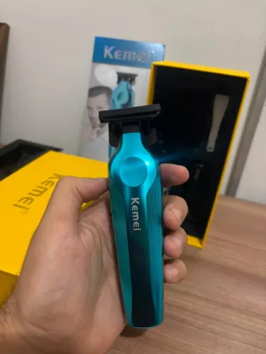 Kemei azul - maquina de cortar cabelo
