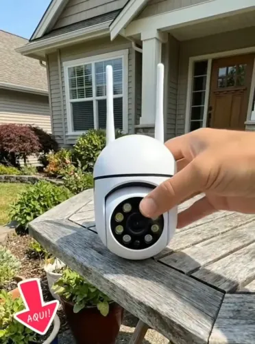 Nova Câmera Wi-Fi: Proteção 24h, Filma no Escuro
