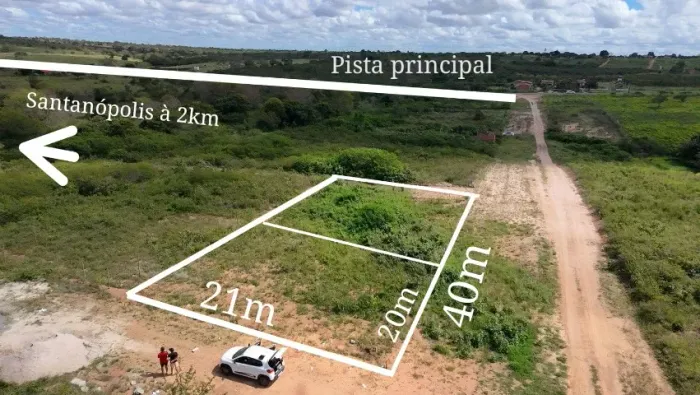 Terreno 21mx20m Santanópolis Bahia