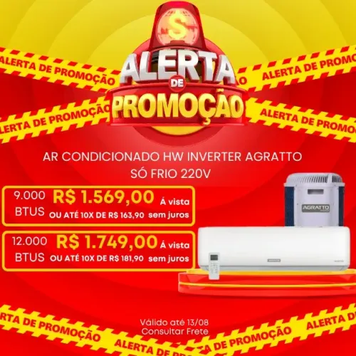 Ar Condicionado Inverter Agratto 9000 e 12000 Btus