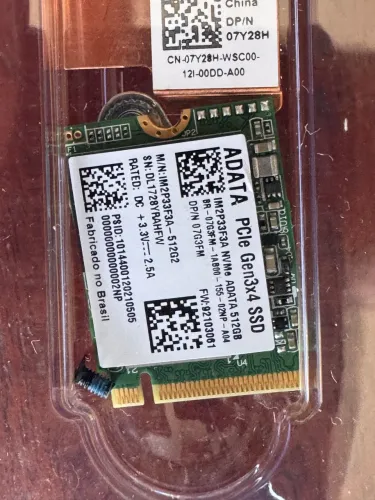 Ssd Nvme M.2 2230 256gb Pcie 3.0 Adata Im2p33f3a Cor Verde-escuro (Usado)